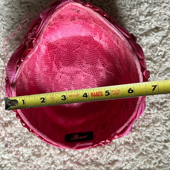 Vintage 1960’s Berne Fabric and Straw Pillbox Hat main image 4